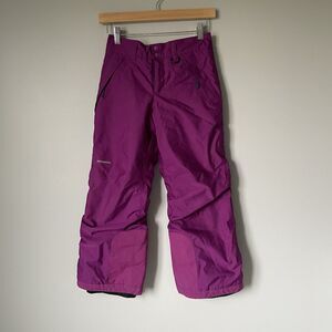 Patagonia Kids' Winter Ski Snowpants Purple Waterproof Outdoor Size Medium (10)